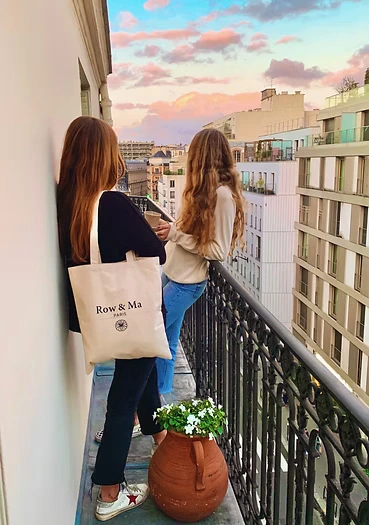 Big grand sac coton blanc - Row & Ma Paris