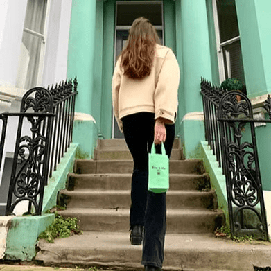 Baby sac jute vert - Row & Ma Paris
