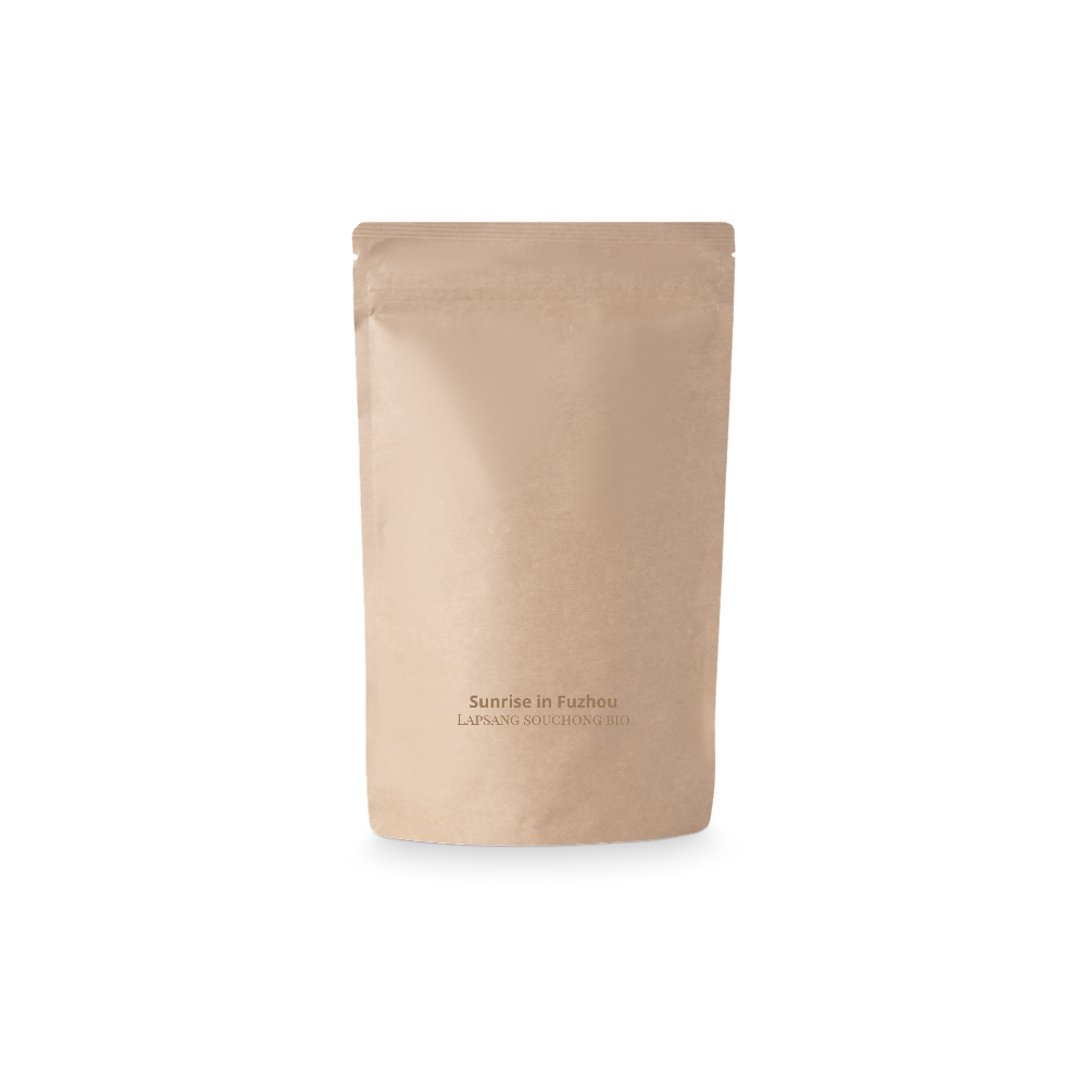 Sunrise à Fuzhou — thé noir Lapsang Souchong bio pochette 50 sachets Row & Ma Paris